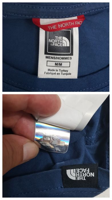 Tricou The North Face, logo piept, bleomarin navy, 100% bumbac, Nr. M