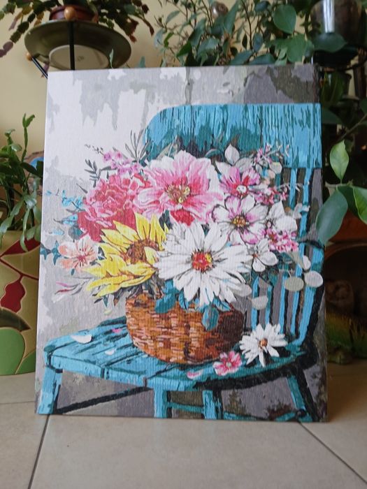 Картина "Букетът на синия стол"
