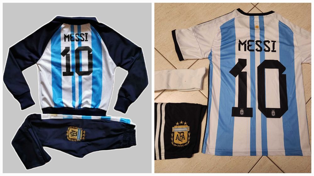 Анцуг къс + дълъг екип Аржентина Messi Меси Псж с калци  Ново 22/23