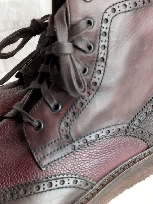 Rolando Sturlini Brogue, италиански ръчно изработени обувки, боти.кожа