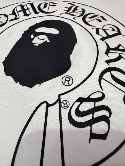 Chrome heart & bape тениска