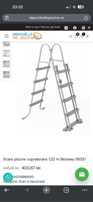Scara pt piscina 122cm