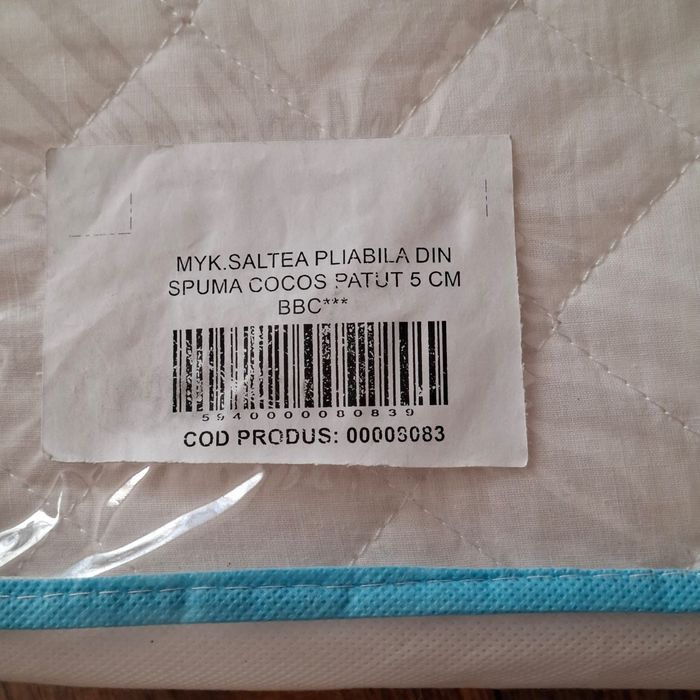 Saltea patut bebelus