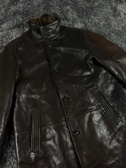 Hugo Boss Camlain Brown Calf Leather Jacket Мъжко Кожено Яке