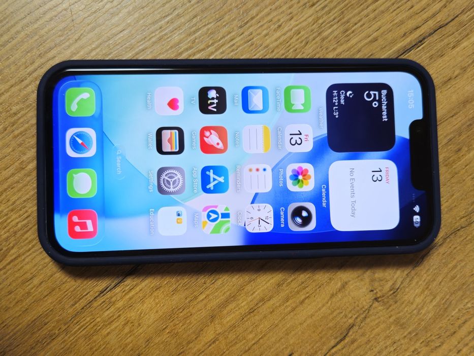 iPhone 14 Blue 128gb aspect impecabil Folie +Husa Noua