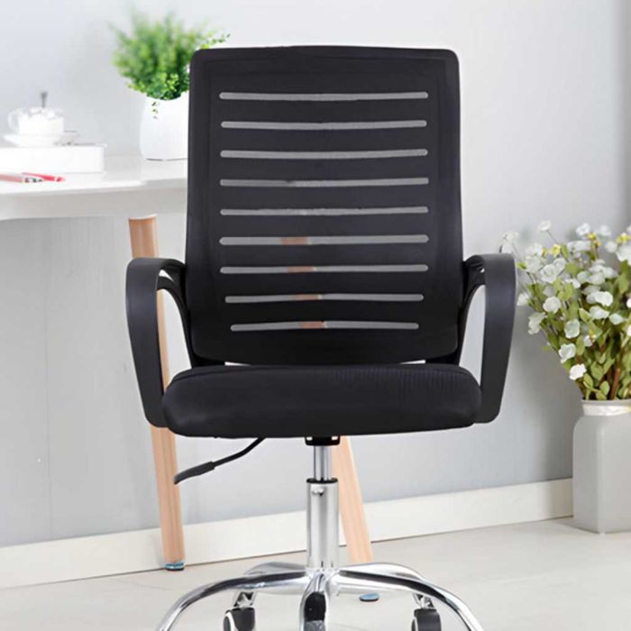 Въртящ се офис стол - регулируема височина и ергономични подлакътници