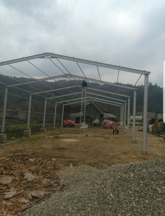 Vand structura metalica de pe stoc 12×20×4 din profile ipe 200 ferme s
