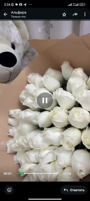 Букет белый роза