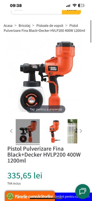 Pistol de vopsit Black&Decker