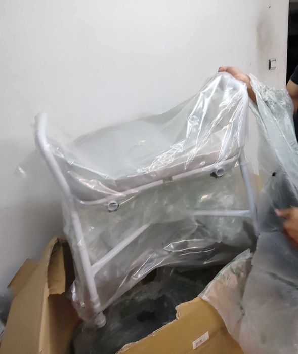 Бариатричен стол за душ баня до 255кг XXL с регулируема седалка, нов