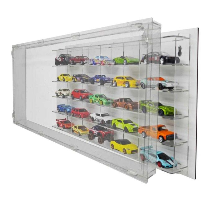 Hot Wheels Matchbox Majorette Siku - Дървена етажерка за макетни коли