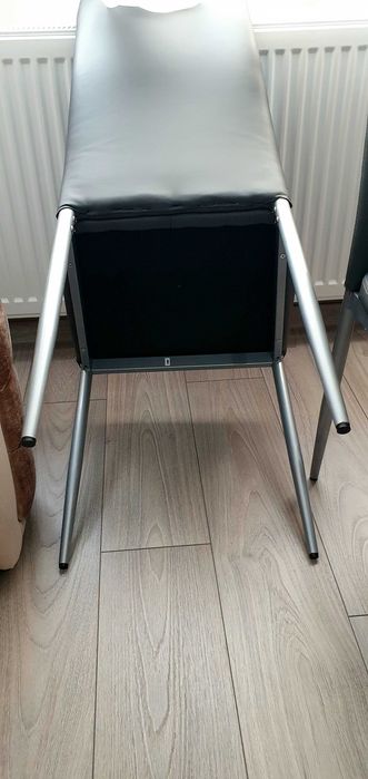 Scaune moderne din piele ecologică culoare gri - ,,NOI''