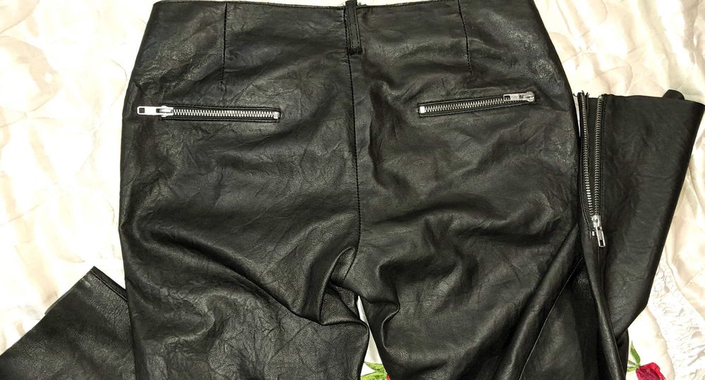 дамски панталона от естесвена кожа