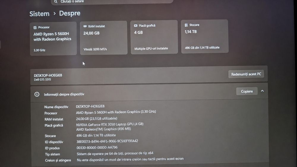Laptop de la Dell de gaming