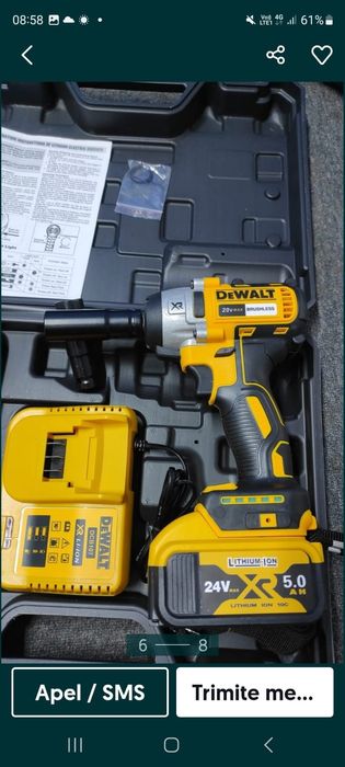 Pistol impact Dewalt cu acumulator
