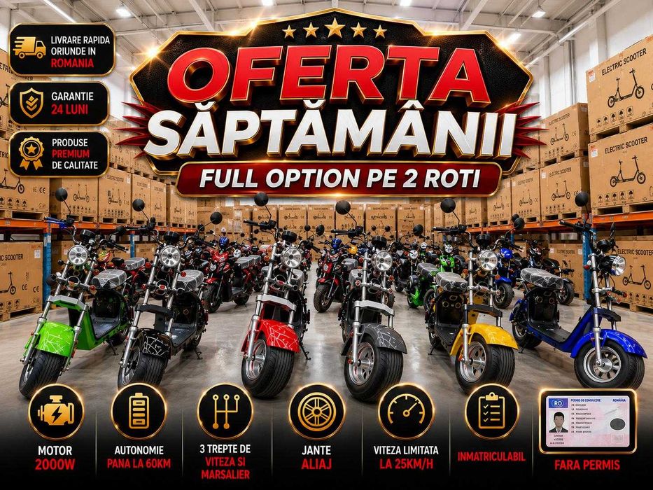 Scuter electric Harley City NOU + Garantie - FARA PERMIS