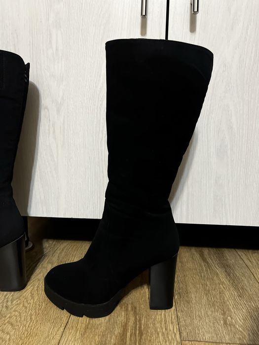 Замшевые  сапоги