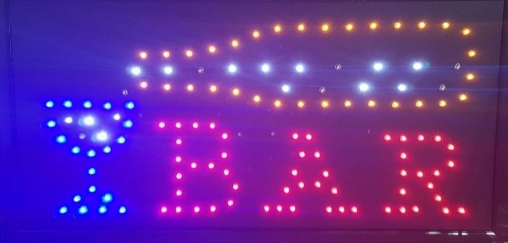 Panou reclama cu leduri Bar Cafe Farmacie Exchange Non-Stop Cosmetica