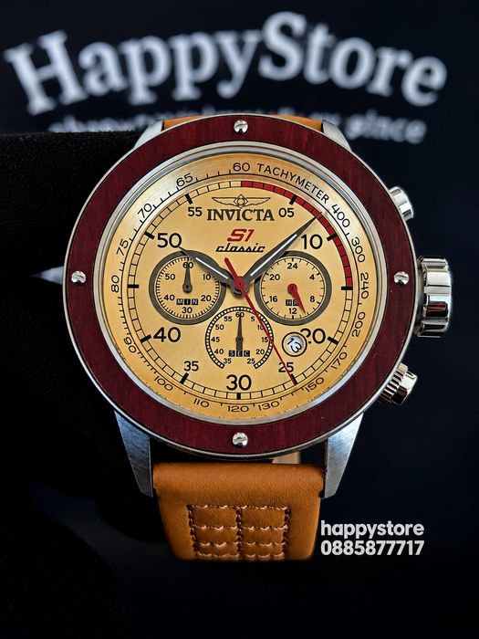 INVICTA S1 Rally Classic Brown 49 mm, Инвикта нов ръчен часовник