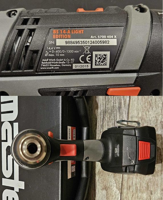 Wurth BS 14-A Light акумулаторен винтоверт 14.4v с 2 батерии 1.5Ah