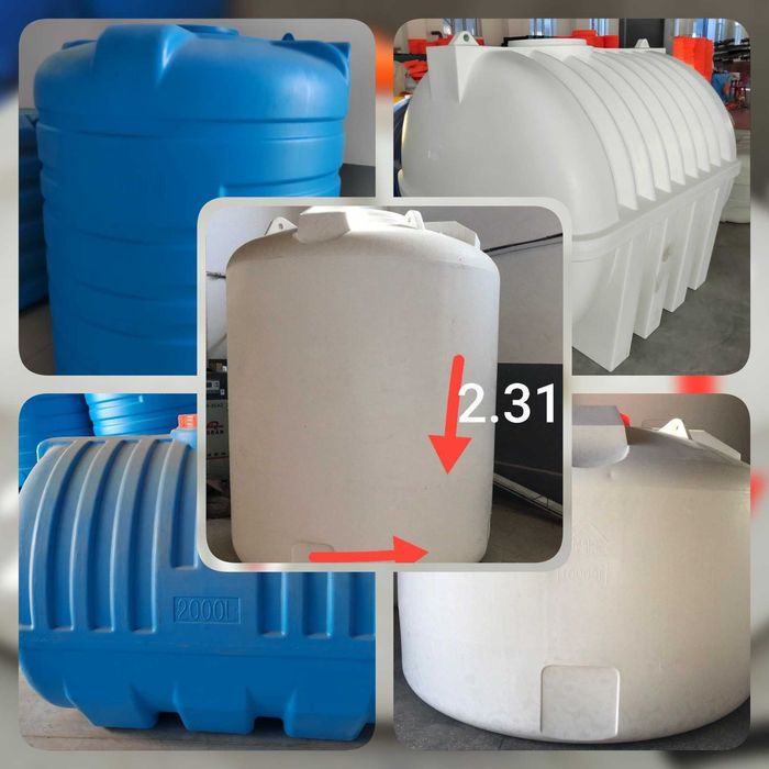 Емкость для воды,Бочка пищевой, от 300л до 35 000л , Bo'chka. ЗАВОД