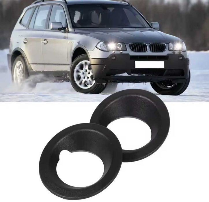 Черни кръгли рамки около халогена за БМВ Х3 Е83 BMW за предната броня