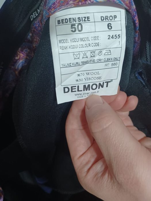 Costum Delmont, 3 piese, marimea 50