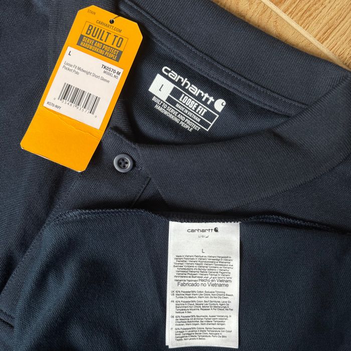 Carhartt Polo. Мъжко поло синьо L ново оригинал. Мъжка тениска