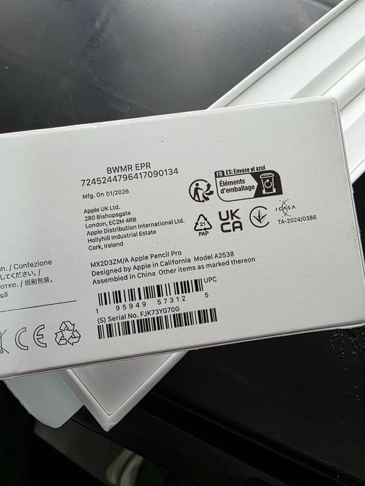 Stylus Apple Pencil Pro 2024