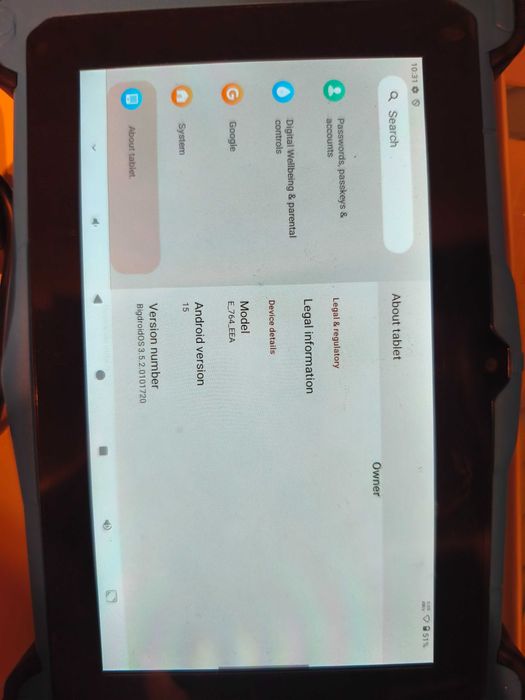 Нов детски таблет EagleSoar 7” (10GB RAM / 64GB ROM / Android 15 / Син)