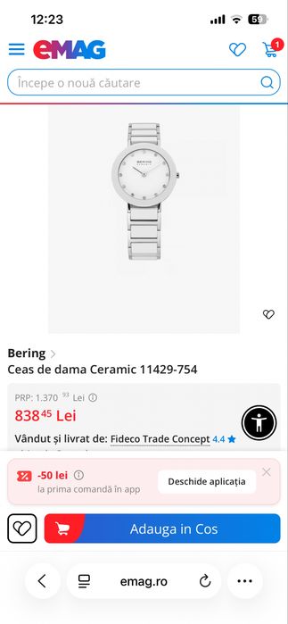 Ceas dama ceramic Bering