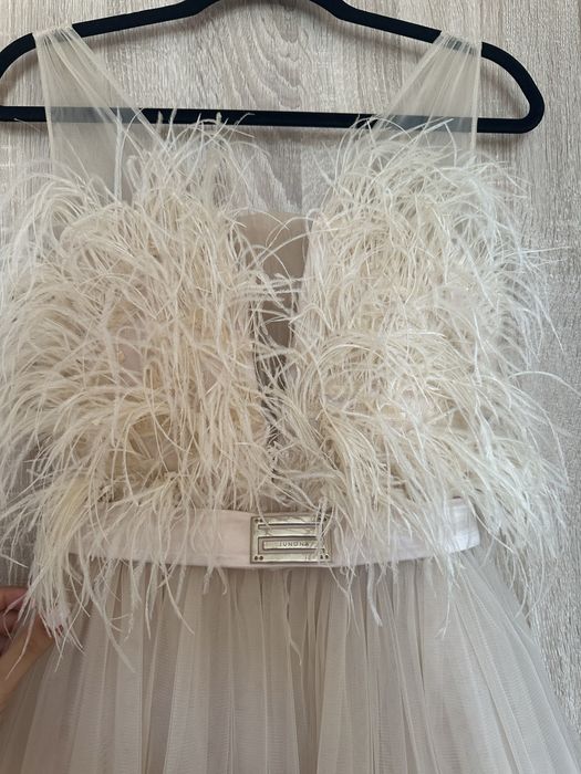 Дамска рокля с пера - JUNONA