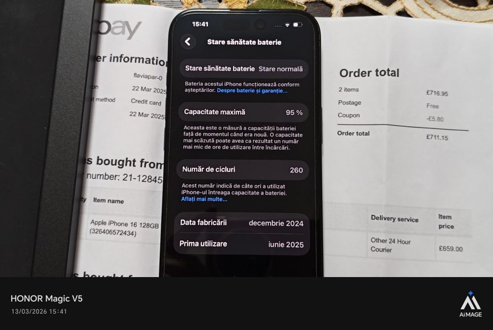 Apple iPhone 16 -128 GB Black / Factura și Garanție