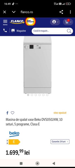 Mașina de spălat vase Beko
