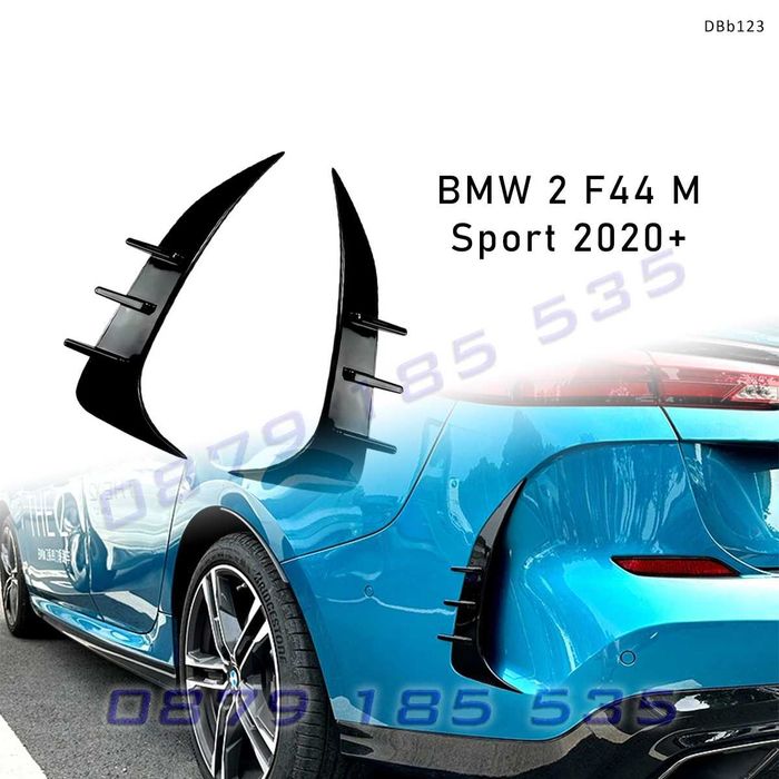Задни странични сплитери / Канарди за броня за BMW 2 F44 M Sport 2020+, черен гланц -DBb123 тунинг добавки задна броня бмв ф44