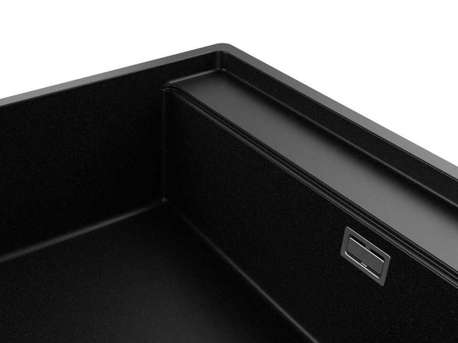 Черна кухненска мивка за вграждане под плот Берген 80 Low 760x530 мм