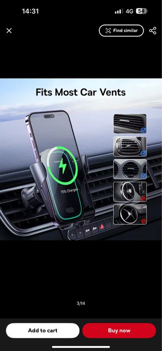 Suport auto cu incarcare wireless Baseus