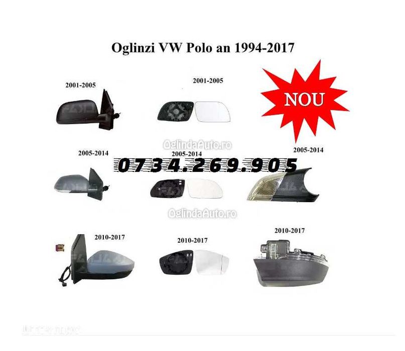 Oglinda VW Polo geam sticla semnal oglinzi stanga dreapta MONTAJ GRATU