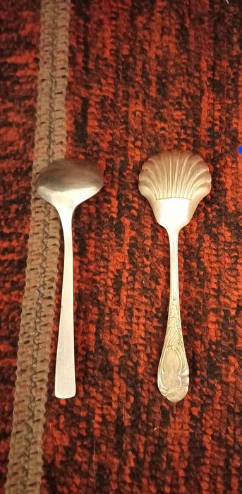 Мельхиоровые ложки и лопатки для торта СССР.