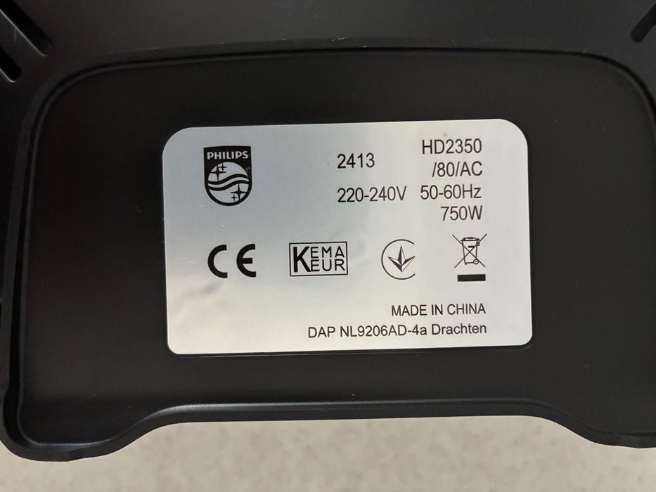 Преса за сандвичи PHILIPS HD2350/80 черен, 750 W