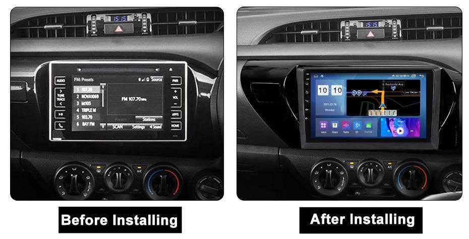 Navigatie Android 11 Toyora Hilux 2016  1/8 Gb Waze CarPlay Bt GPS