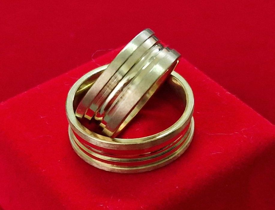 GR93,verighete placate aur 14k, late, deosebite, marimi diverse