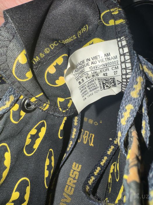 Кеды оригинал Converse Chuck Taylor DC Comics Batman 42 размер