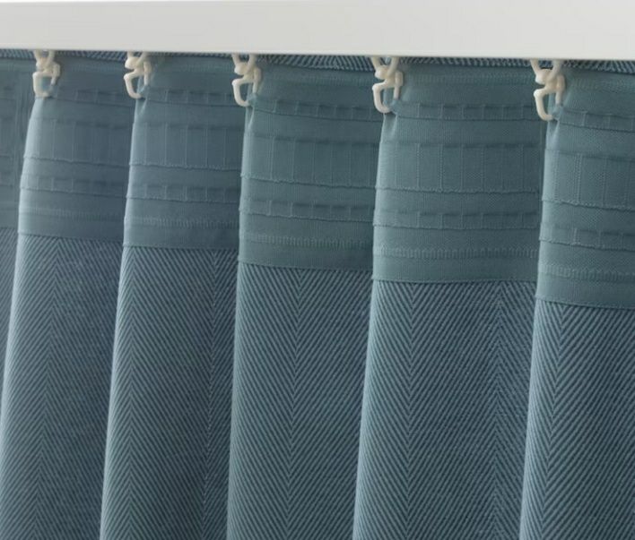 Draperii, 2 buc., albastru, 145x280 cm