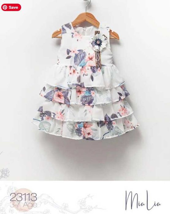 Детска рокля MiaLia в комплект с яке и брошка размер 98 / 3 години