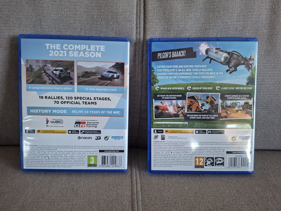 Продавам WRC 10 и Goat Simulator 3 за PlayStation 5