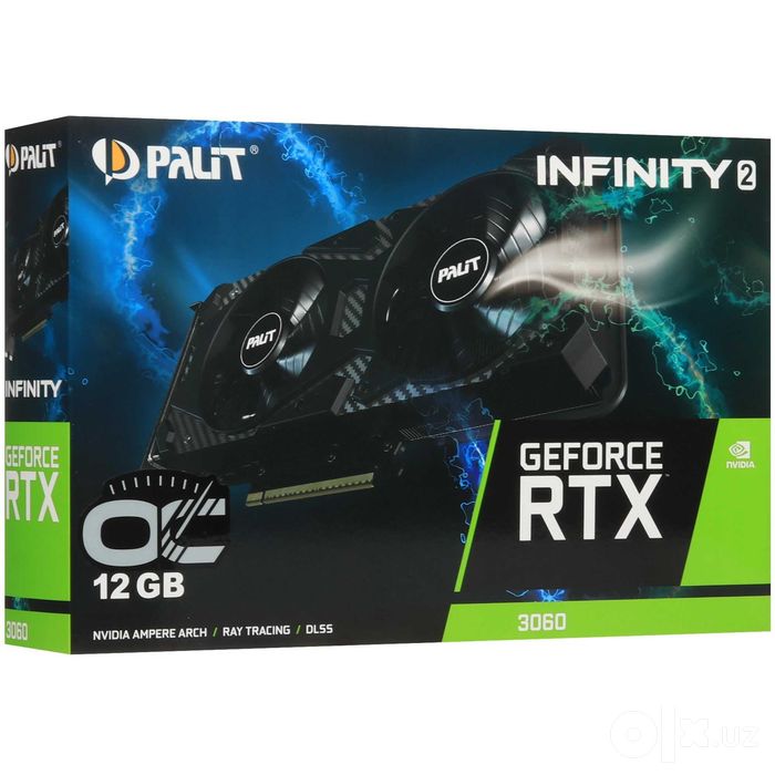 - Видеокарта Palit GeForce RTX 3060 INFINITY 2 OC 12GB GDDR6 128Bit