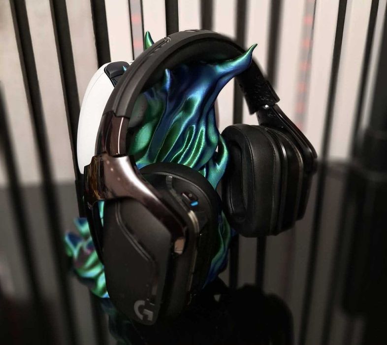 Stand Gaming  2 Controllere + Căști | Suport PS5 - Design Aurora