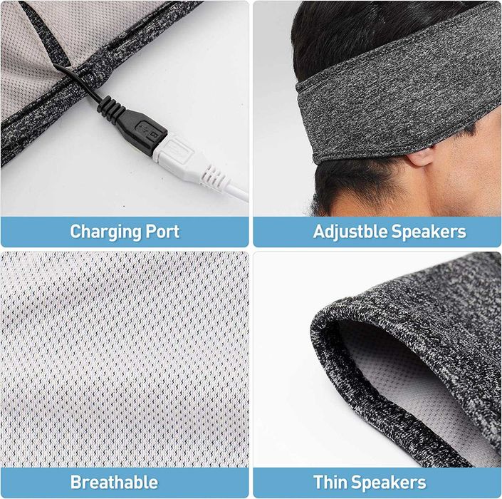 Perytong Bluetooth спортни слушалки в лента за глава