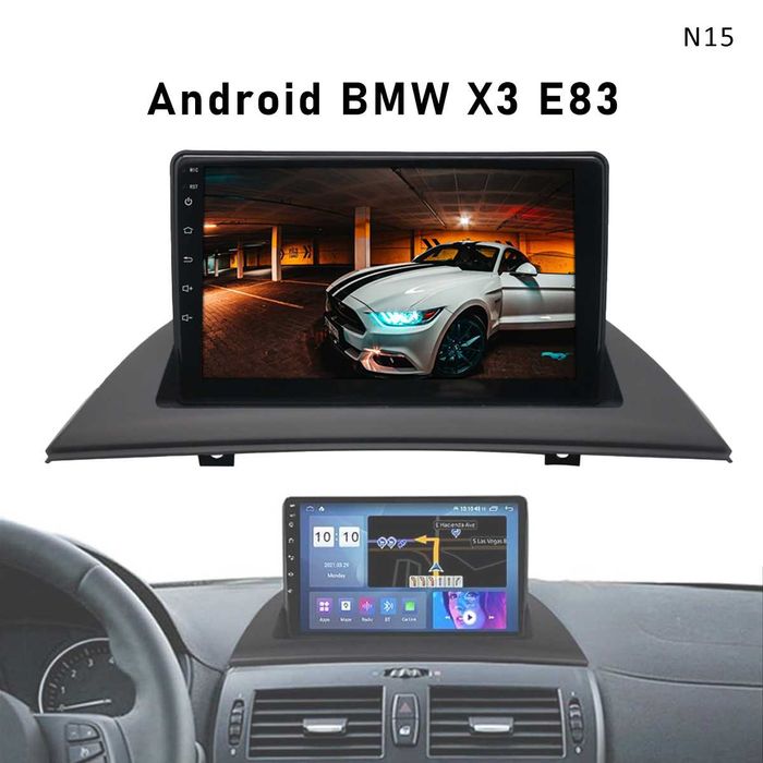 Мултимедия 9инч BMW X3 E83 03-10 GPS навигация Android 10 бмв екран х3